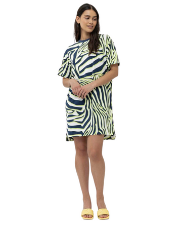 Mey 17490 Limencello Abstract Print Cotton Blend Nightshirt myselflingerie.com